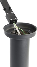 Buitenlamp paal antraciet met opaal 45 cm IP44 - Rox