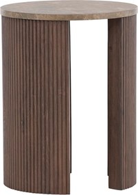 Moderne Bijzettafel Mocca - 40 X 40cm.