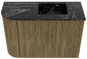 Mondiaz Joya DLux 60cm toiletmeubel ronding links dusk met wastafel faye rechts zonder kraangat lava