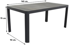 Hartman Da Vinci alu/Queens 160 cm. tuinset - 5-delig verstelbaar