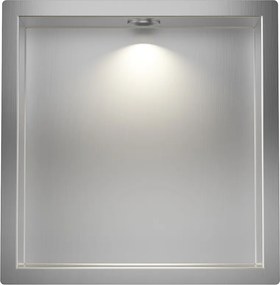 Mueller Round inbouwnis met LED verlichting 30x30cm RVS