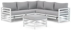 Hoek loungeset  Aluminium Wit 5 personen Domani Furniture Linde