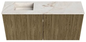 Mondiaz Joya DLux 90cm toiletmeubel dusk met wastafel faye links zonder kraangat frappe