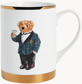 Porseleinen mokken Thompson met 24K goudkleurige afwerking, 4-delig