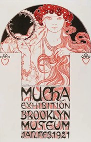 Mucha, Alphonse Marie - Kunstdruk Exhibition Brooklyn Museum, (26.7 x 40 cm)