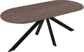 Goossens Excellent Eettafel Uniek, Semi rond 200 x 100 cm