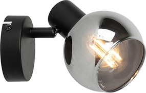 Smart spot zwart met smoke glas incl. Wifi P45 - Vidro