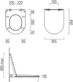 Ben Puro 2.0 toiletbril met softclose en quickrelease 36,5x45x5cm wit