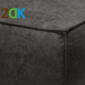 Tweedekans - Poef - Lambada - leer Colorado antraciet 01