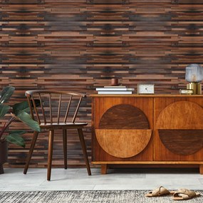 Houten Mozaïekpaneel | Shipwood Compact | 30×30 cm | Hout | Tegel