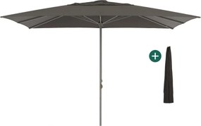 Parasol Shadowline Cuba | Inclusief hoes | Rechthoekig | 400x300cm | Met katrol | Zwart | Kees Smit Tuinmeubelen