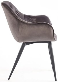 Zandel Zwart Fluwelen Stoel