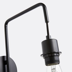 Wandlamp zonder lampenkap in metaal ijzer, Hiba