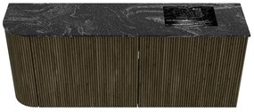 Mondiaz Joya DLux 100cm toiletmeubel ronding links shadow met wastafel faye rechts zonder kraangat lava