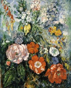 Cezanne, Paul - Kunstdruk Bouquet of Flowers, (35 x 40 cm)