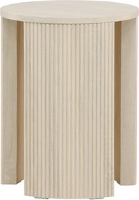Moderne Bijzettafel Whitewash - 40 X 40cm.