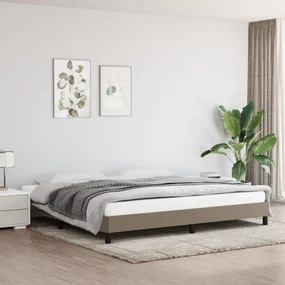 vidaXL Bedframe stof taupe 200x200 cm