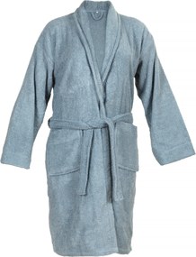 Badjas - 100% Katoen, waarvan 50% Gerecyclede Katoen - GRS Gecertificeerd - Maat XL - Cashmere Blue