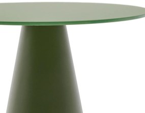 Kave Home Wilshire Ronde Bijzettafel Mat Glas Groen 50 Cm - 50 X 50cm.