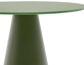 Kave Home Wilshire Ronde Bijzettafel Mat Glas Groen 50 Cm - 50 X 50cm.