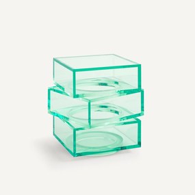 Bijzettafel in acryl kubussen, Akrili.
