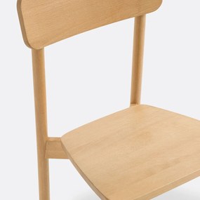Set van 2 stoelen in massief beukenhout, Jodi