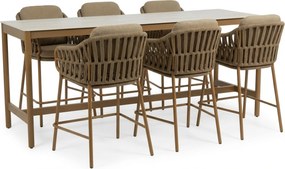 Tuinset 6 personen  Rope Taupe 4 Seasons Outdoor Biarritz/Soho