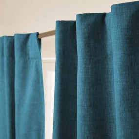 Verduisteringsgordijn van gewassen linnen, verborgen lipjes, Private