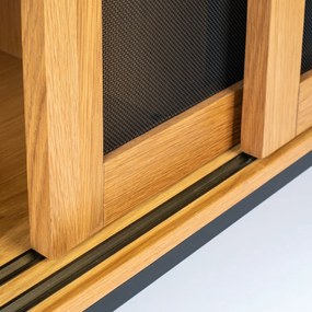 Zuiver Hardy Tv-meubel Met Schuifdeuren Eiken - 160x45x60cm.