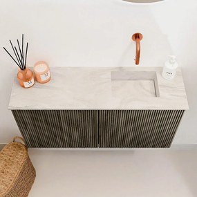 Mondiaz Joya DLux 80cm toiletmeubel shadow met wastafel faye rechts zonder kraangat ostra