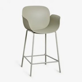Pack Van 2 Hoge Krukken Van Polypropyleen En Staal Lynette ↑65 Cm & Bamboe Groen - Sklum