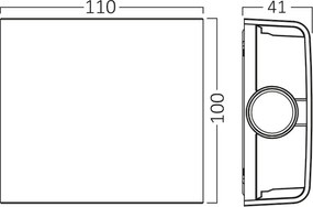 LED Wandlamp Brinton Victo - Antraciet 2W 11x10cm