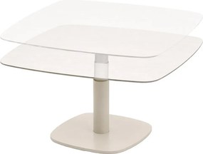 Paros in hoogte verstelbare tafel printed ceramic 100x100 cm linen Taste 4SO