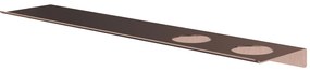 Hotbath &More planchet 60cm met twee uitsparingen voor een zeepdispenser of beker koper geborsteld PVD