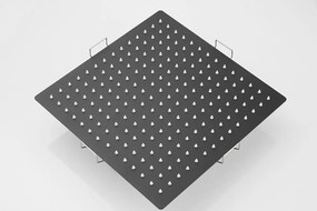 Saniclear Plus inbouw regendouche met inbouw douchekop 30x30cm en staafhanddouche zwart mat