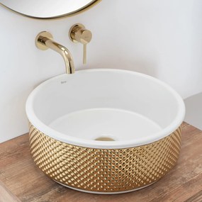 Opzetwastafel Rea Helen Gold White