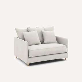 2-zits slaapbank van linnen fluweel, LAZARE