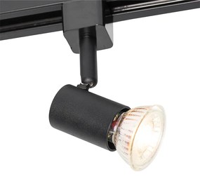 1 Fase railSpot / Opbouwspot / Plafondspot zwart - Jeany Modern GU10 rond Binnenverlichting Lamp