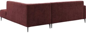 Goossens Zitmeubel Key West rood, stof, 2,5-zits, modern design met ligelement rechts