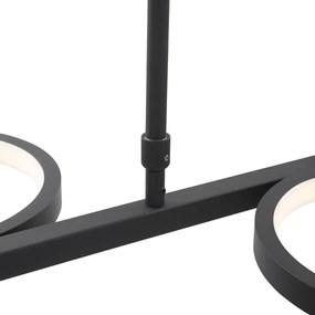 Eettafel / Eetkamer Moderne hanglamp zwart incl. LED 3-staps dimbaar 3-lichts - Vivé Modern Binnenverlichting Lamp