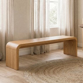 Zuiver Brave Design Eetbank Gebogen Eiken