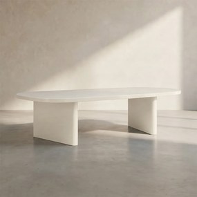 Organische Salontafel Beige - 65 X 130cm.