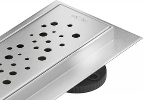 Mexen Flat 360° M12 draaibare lijnafvoer 80 cm, inox - 1021080-40