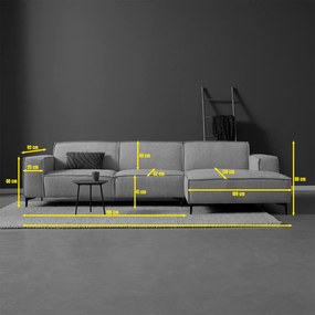 PEPP Interiors River Moderne Hoekbank Beige Stof Chaise Longue Rechts