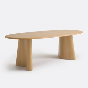 Ovale eettafel, eikenfineer, 6 tot 8 couverts, WILLIAM