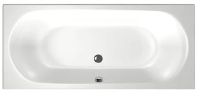 Xenz Cuba Duobad - 180x80x51 - afvoer Midden - acryl - wit 6828-01