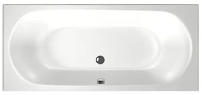 Xenz Cuba Duobad - 180x80x51 - afvoer Midden - acryl - wit 6828-01