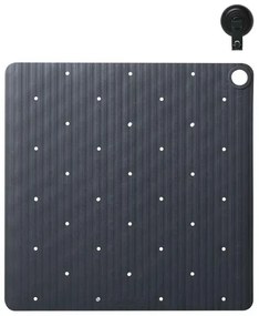 Sealskin Ribb Douchemat - 55x55cm - Antislip - inclusief - zwarte haak - Antraciet 800621