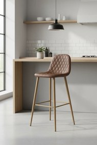 Zwarte Teok Kruk Diamant Kunstleer