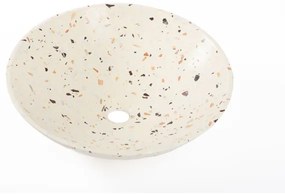 Saniclass Waskom - 42x42x12cm - rond - terrazzo - mat beige Terrazzo 420x120 round
